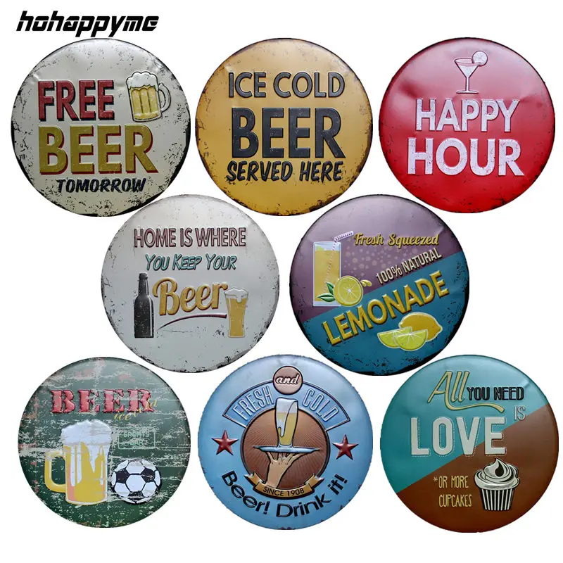 

Beer Signs Vintage Poster Decorative Metal Plaques Decorative Wall Bars Living Room Home Decor 20x30cm