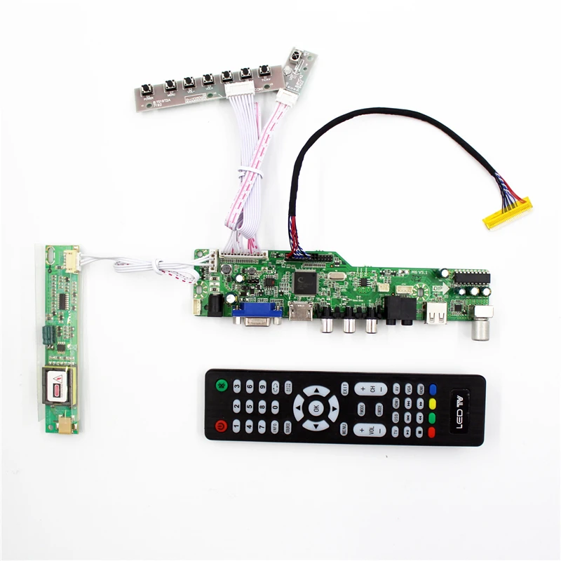 

LCD TV controller board support TV AV VGA Audio USB HDMI-Compatible for 15 inch 1024x768 N150X3-L05 B150XG05 LP150X05-A2 diy