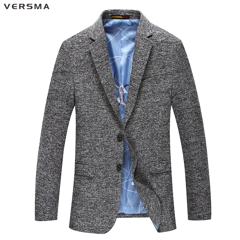 VERSMA 2017 High Quality Men Suit Blazer Masculino Male Costume Homme Suit Jacket Men Blazer Styles Casual Masculine Jacket Coat