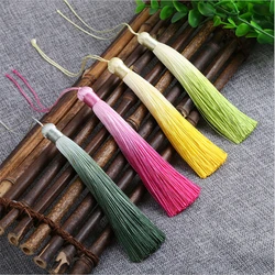2pcs/lot 12cm gradient color long exquisite rayon silk tassel jewelry making diy tassels chinese knot fringe jewelry findings