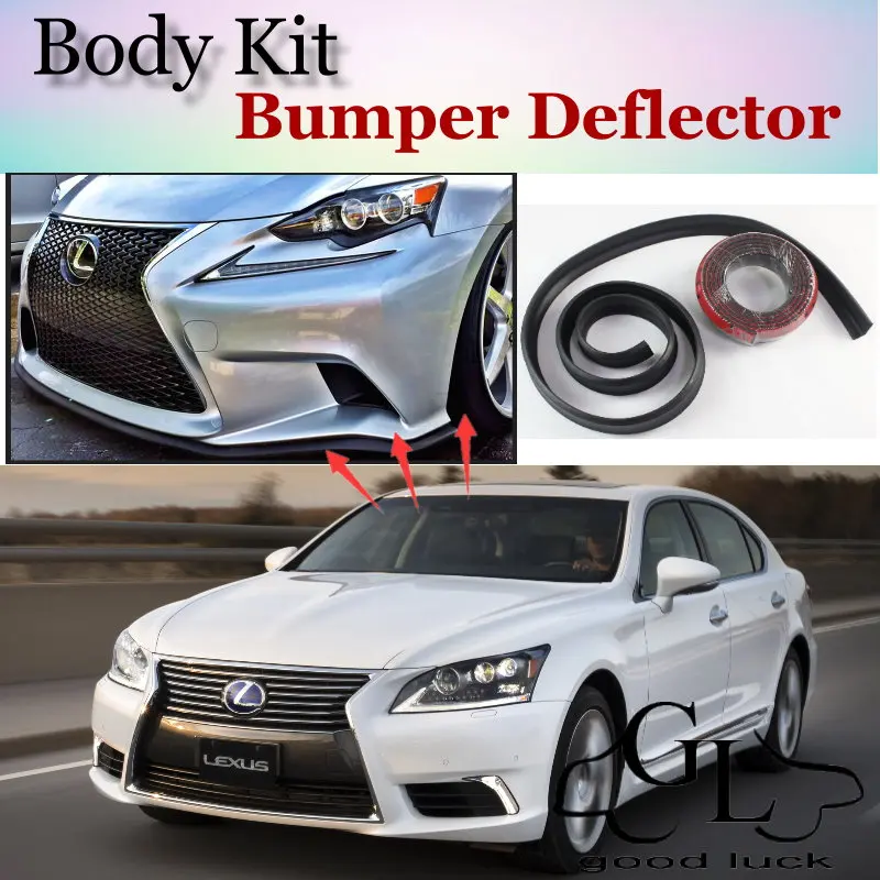 Bumper Lip Deflector Lips For Lexus LS 400 430 460 600h L For TOYOTA Celsior Front Spoiler Skirt / Body Kit / Scratch Proof