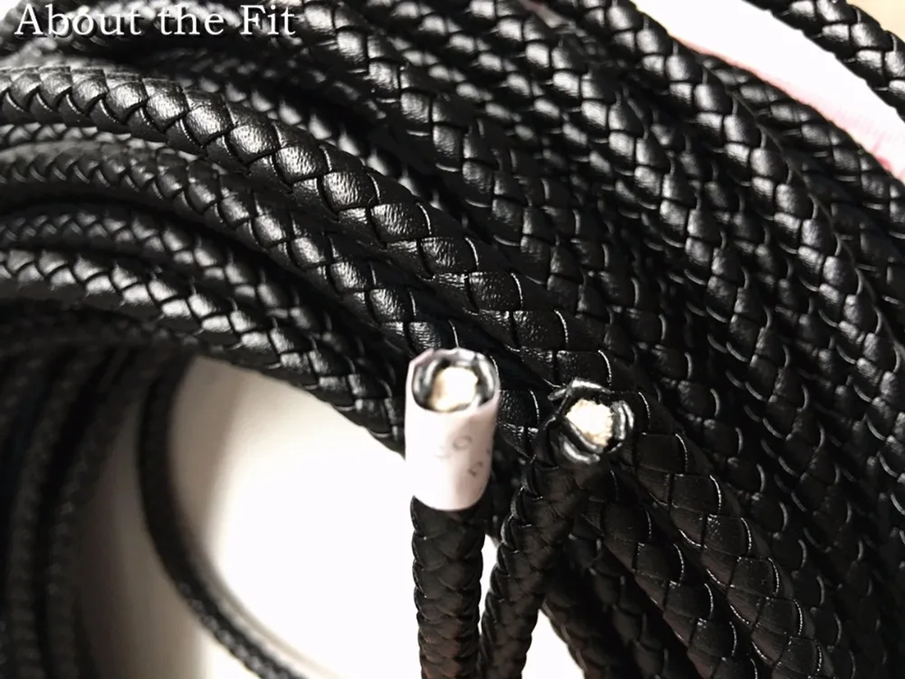 

About the Fit 6mm 1Meter Genuine Round Leather Cord Braided Real Leather Nappa Jewelry Accessory Woven Rope Craft Collar Making