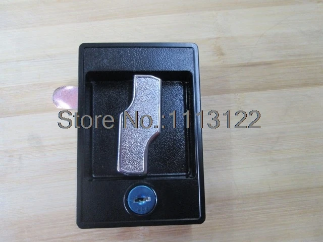 Shelf Luxury Lock wardrobe Lock can fix with long rod Industrial Lock Locking Handle Black Panel Lock 1 PC