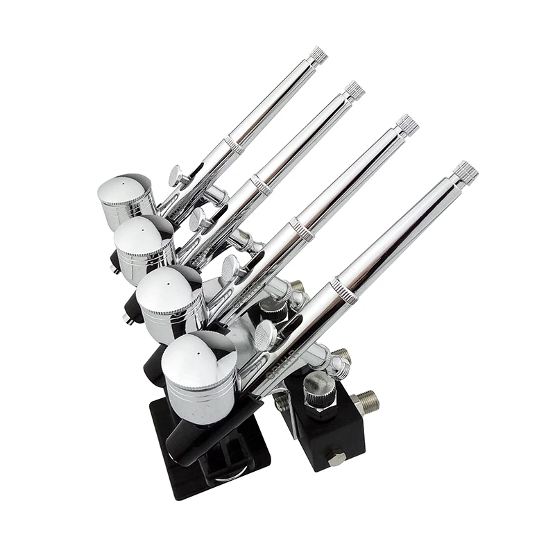 OPHIR Airbrush Holders with 1/8 & 1/8 Splitter for 4pcs of Airbrush Kit_AC121