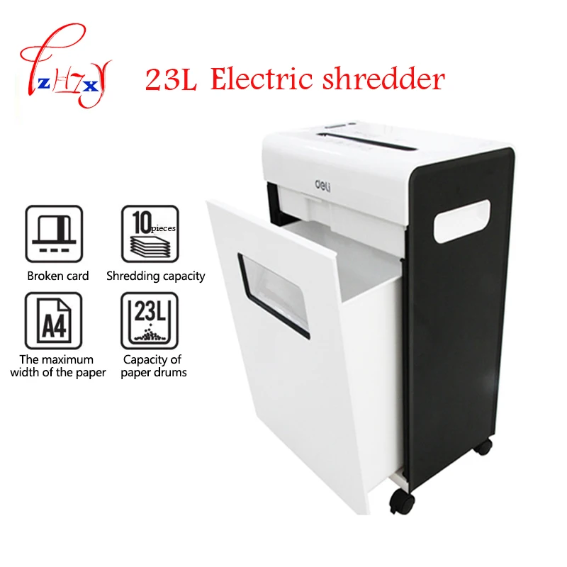 Automatic Electric Paper shredder Mute file grinder Destroy Document Files 23L large household o-ffice  file shredder 3*15mm