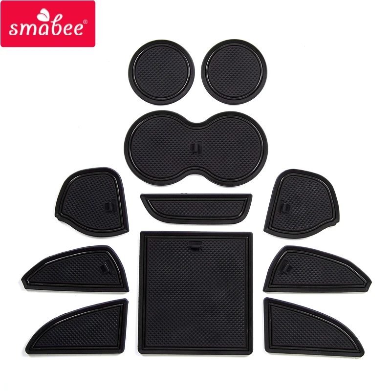 Smabee Anti-Slip Gate Slot Mat For Dodge CHALLENGER 2015 ~ 2019 Accessories Rubber Coaster Cup Holders Non-slip mats Car sticker