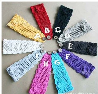 2013 Free shipping 60 pcs Newest Handmade knit headdress Flower headwrap headwear fashion