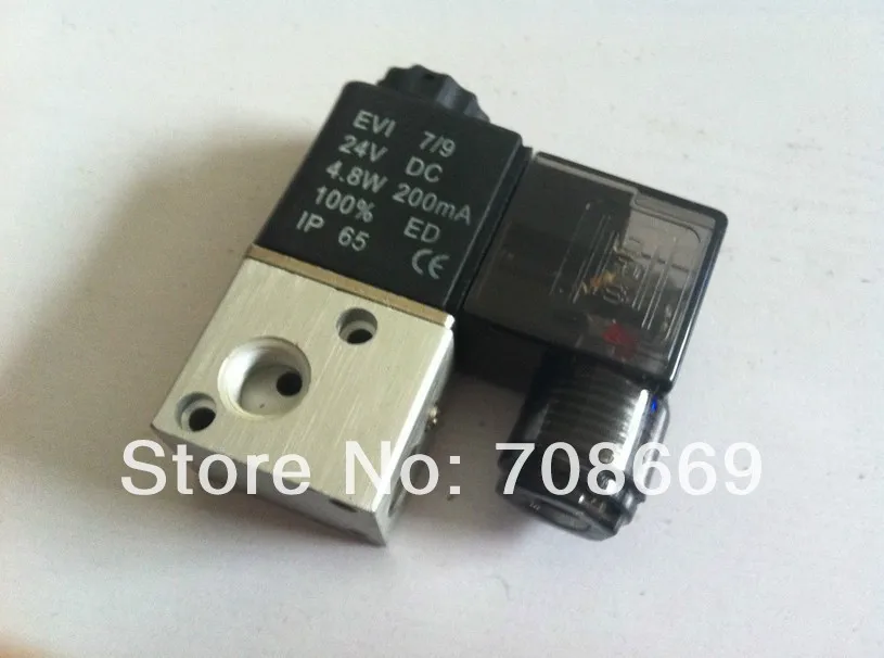 

3V1-06 220V AC 3Port 2Pos 1/8" BSP Normally Closed Solenoid Air Valve Coil Led