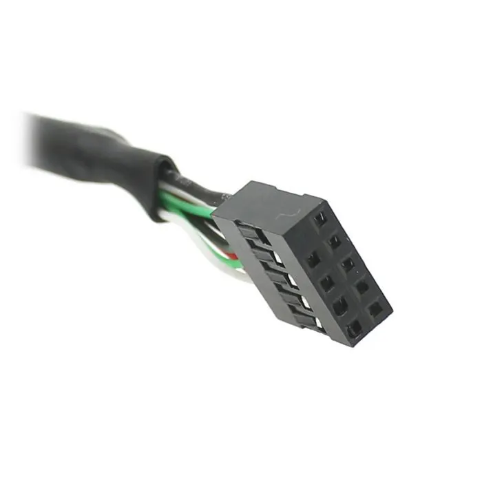 25Cm Dual USB 2.0 Một Loại Nữ Cho Bo Mạch Chủ 9 Pin 9pin Đầu Cáp Có Ốc Vít Bảng Lỗ