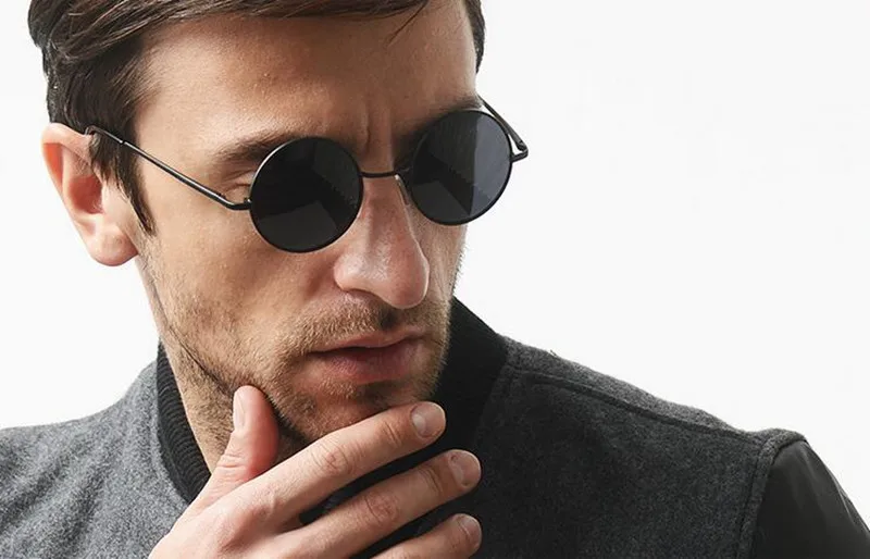 Vintage Round Sunglasses Metal Full Rim Outdoor Sun Glasses Men Women Rx able Anti UV400