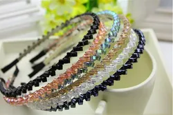 Fashion Girls Shiny Luxury Rhinestone Hair Band High Quality Diamond Hair Hoop Accessories for Women Crystal Headbands