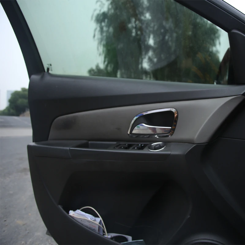 4Pcs/Set Stainless Steel Interior Sequins Door Handle Cover Trim Sticker for Chevrolet Cruze 2009 - 2012 2013 2014 2015