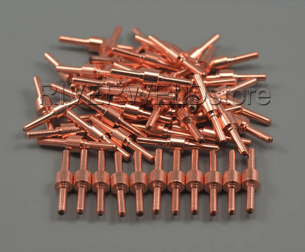 100pcs PT-31 LG-40 Plasma Cutting Torch Consumable Accessories Extended Electrodes Fit CT-312 CUT-40 CUT-50 Cutter