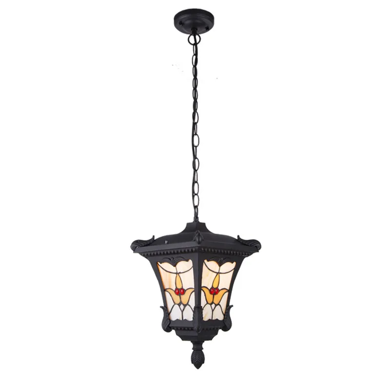 Outdoor IP44 Porch Pendant Lamp Garden Gate Hallway Pendant Lights Balcony Corridor Chain Hanging Lighting Fixtures