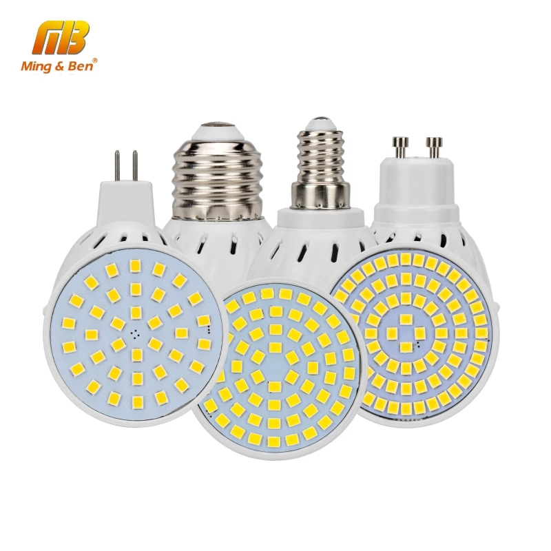 E27 E14 MR16 GU10 Lampada LED Bulbs 220V 240V Bombillas 5W 6W 7W 9W 12W LED Lamp Spotlight 36 60 80 LEDs SMD 2835 LED Spot Light