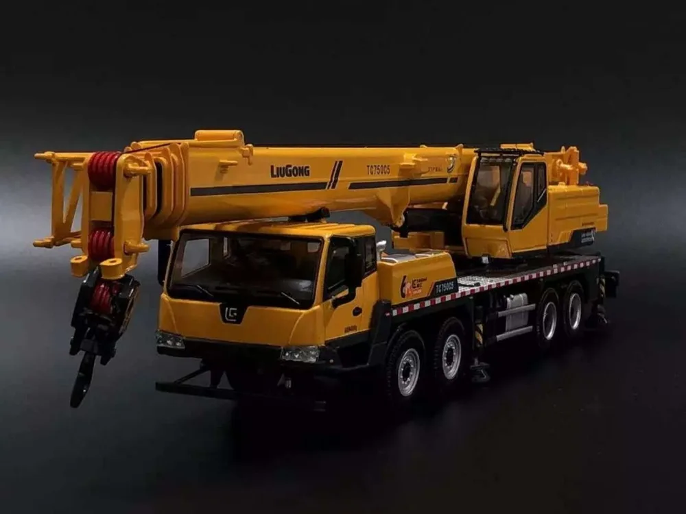 Collectible Alloy Model 1:50 Scale Liugong CLG TC750C5 Mobile Heavy Crane Engineering Machinery Diecast Model Toy for Decoration