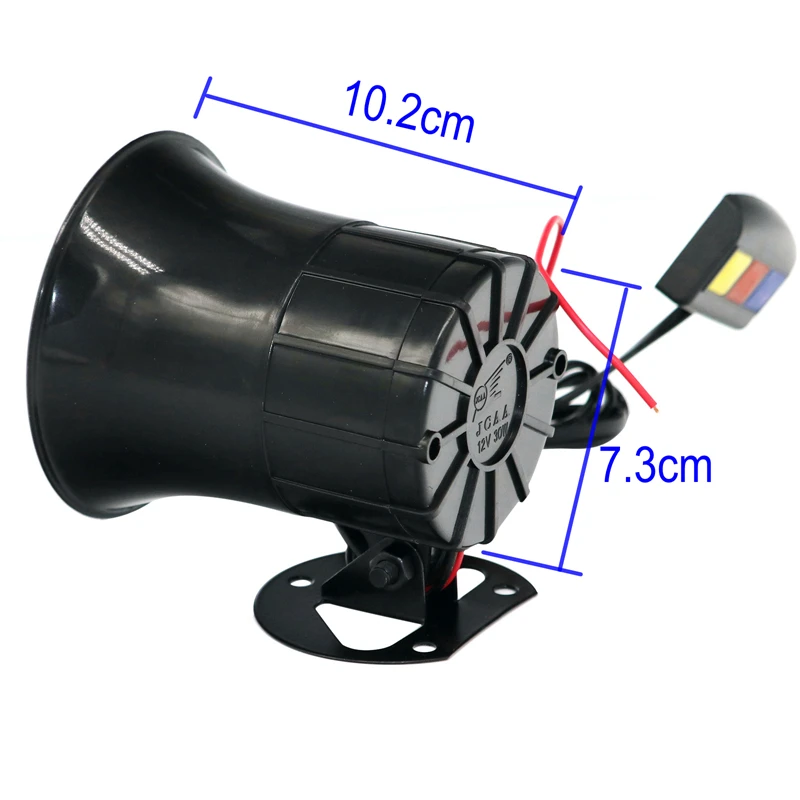 MotoLovee Motorcycle Car Security Horn 12V 3 Sounds Van Vehicle Loud Siren For Cars Motorbike Moped Truck Construction Vehicles