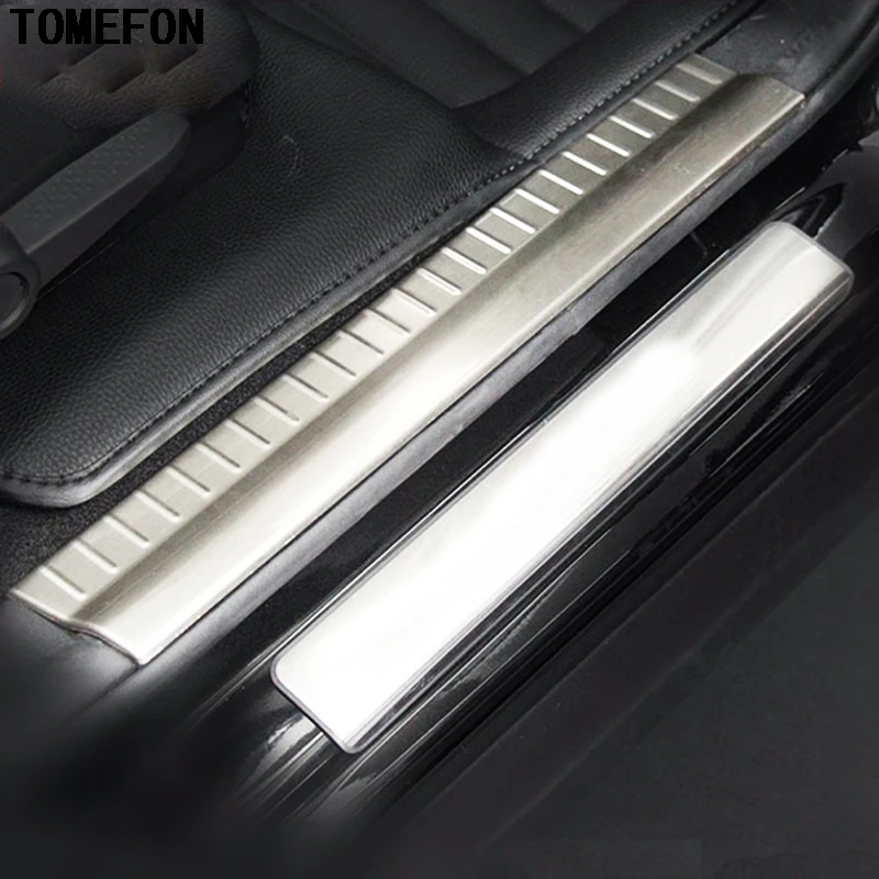 

For Dodge Journey 2011 2012 2013 2014 Stainless Steel Chrome Interior Inner Door Sill Scuff Plate Guard Trim 4pcs