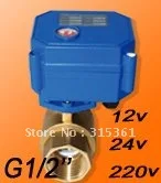 

Free Shipping CWX-15Q 1/2'' Male Water Motorized Ball Valves Brass 12v,24V or 220V Voltages