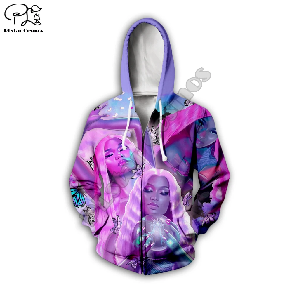 Nicki Minaj Hip-Hop singer 3d Hoodies Print Women/Men casual Cool Long Sleeve Print Sweatshirts Hooded Fashion unisex Clothes