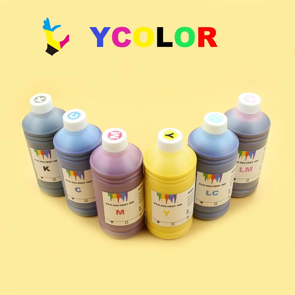 6*1000ML Eco solvent ink For Mimaki JV3 JV5 JV33 CJV30 Roland SJ-740EX/SJ-745EX/SJ-640EX/SJ-540EX/SC-540EX large format printer