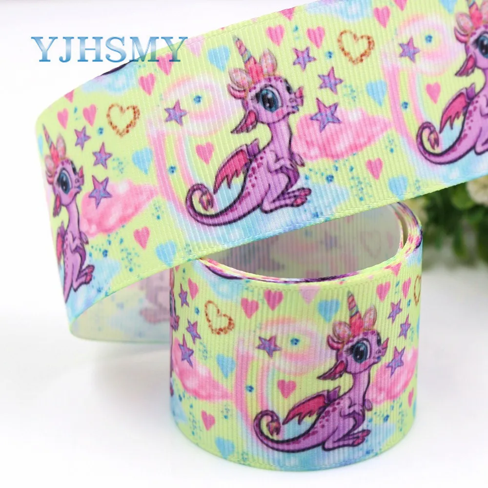 YJHSMY G-18801-727,38mm 5 metrów Cartoon drukowane wstążki tkania, DIY handmade materiał akcesoriów do włosów opakowanie na prezent ślubny