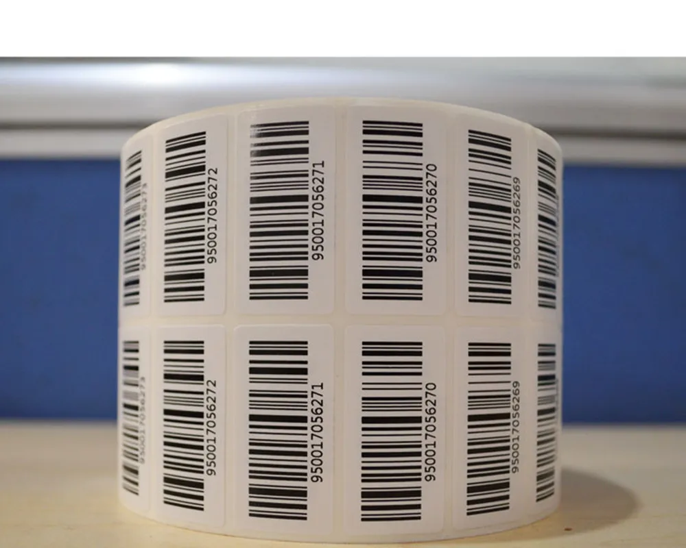 Custom 1000pcs/lot Sticker Printing Barcode EAN UPC bar code labels/serial numbers stickers,HD+any size,Shoe size, LOGO lables