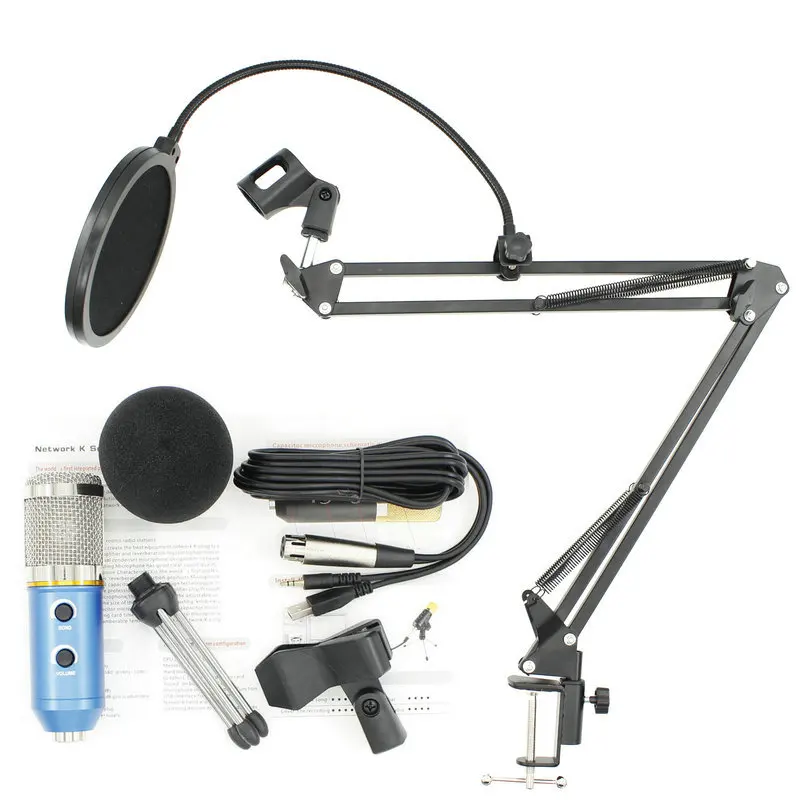 USB Condenser Microphone Kit Podcast Microphone, USB Computer Studio Cardioid Condenser Mic Kit with Professional Sound Chipset