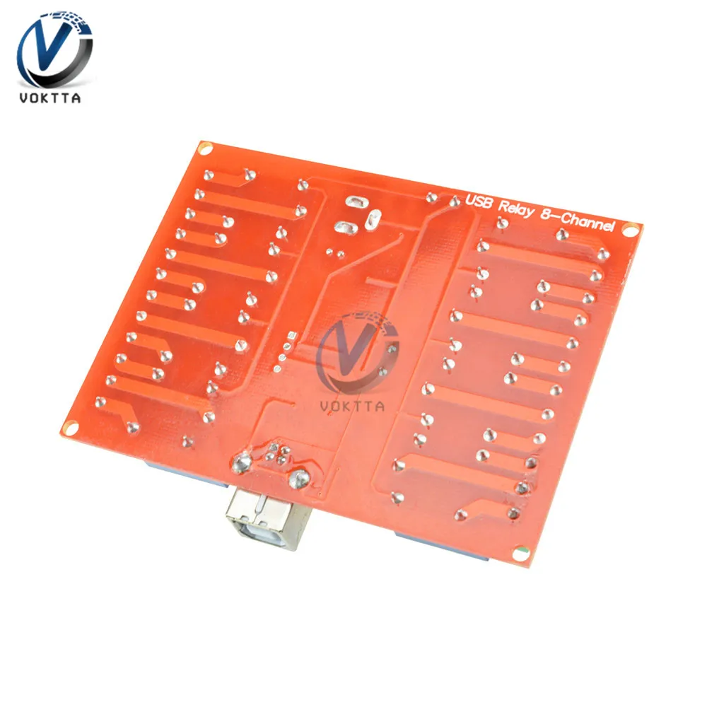 8 Channel DC 12V Relay Module USB Control Timer Delay Relay Switch Driver PC Intelligent Controller Board For Smart Electronics