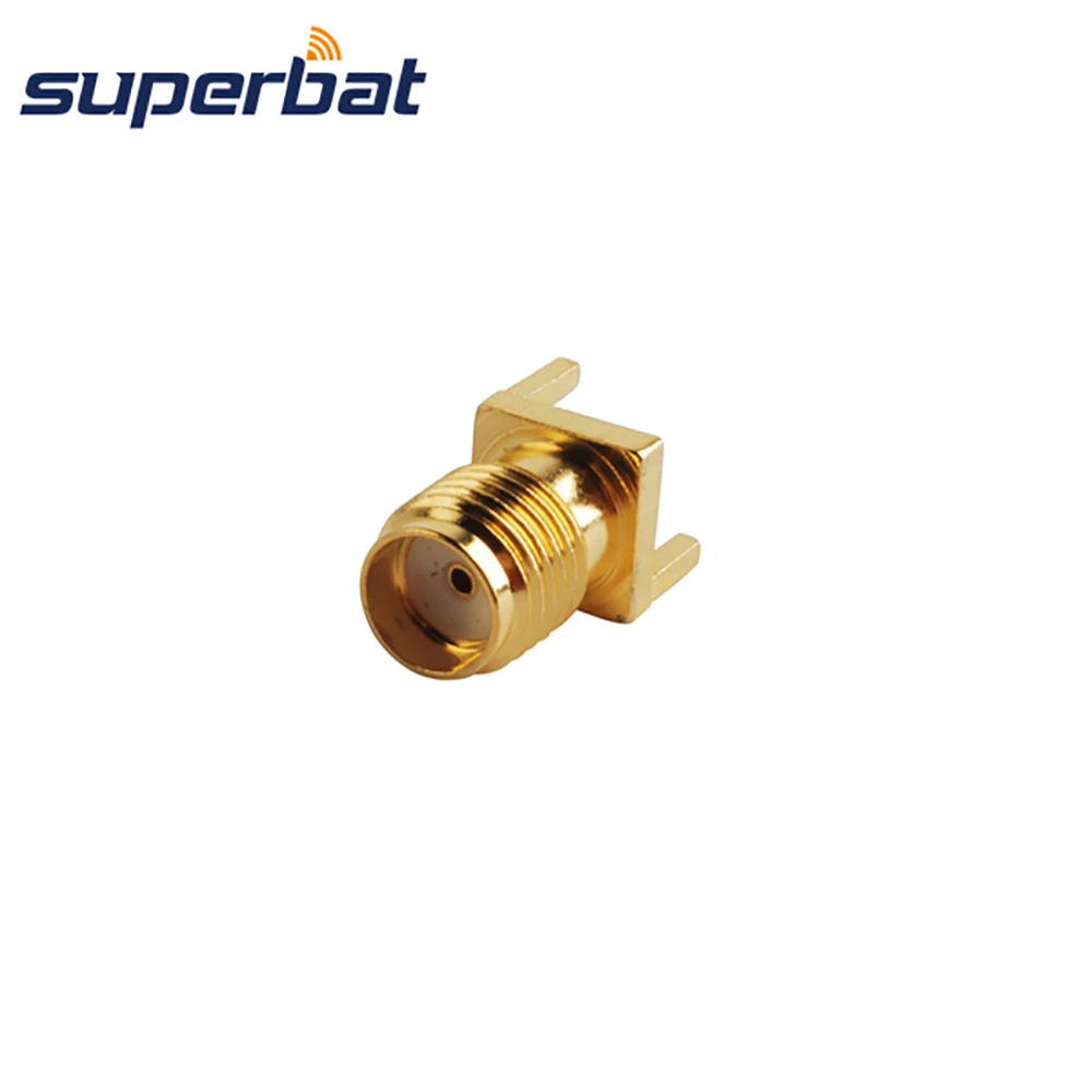 Superbat SMA Thru Hole Female PCB Mount Diagonal Plane RF Coaxial Connector for Electronic Components Market