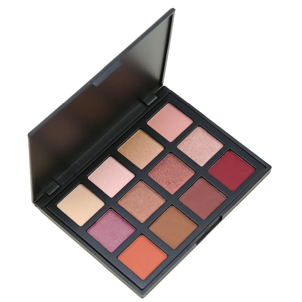 12 Color Shimmer Nature Glow Eyeshadow Palette Portable Makeup Cosmetics Nude Eye Shadow powder Waterproof Makeup Set