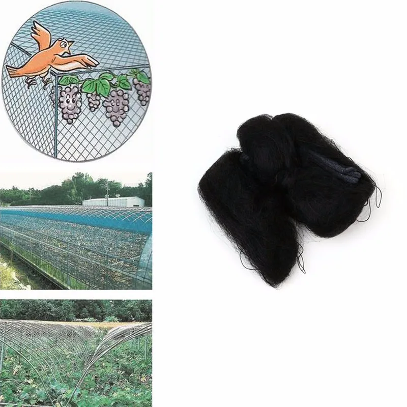 3X6m/3x10m/3x16m Black Nylon Anti Bird Net Mesh For Fruit Crop Plant Tree Bird-Preventing Netting Garden Supplies