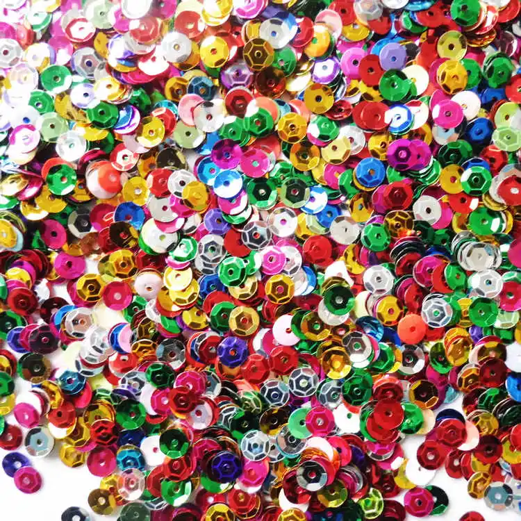 25gram/Lot.Mini 6mm concave round sequins Craft material Kindergarten crafts Creative activity item Color learning Make your own