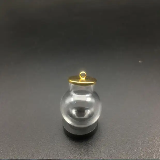 1set 20*12mm hollow glass globe with setting base beads cap set orb glass vials pendant glass bottle jewelry pendant 13 styles