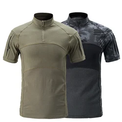 MEGE T-Shirt Men Summer Frog Soldiers Tactical T Shirt Force Tee Camo Short Sleeve
