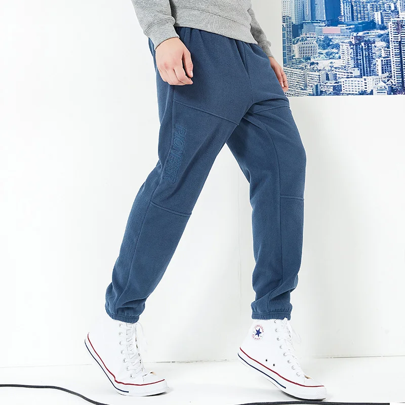 Pioneer Camp New Winter Thick Fleece Sweatpants Men Brand Clothing Letter Embroidery Warm Trousers Male Quality Pants AZZ801373