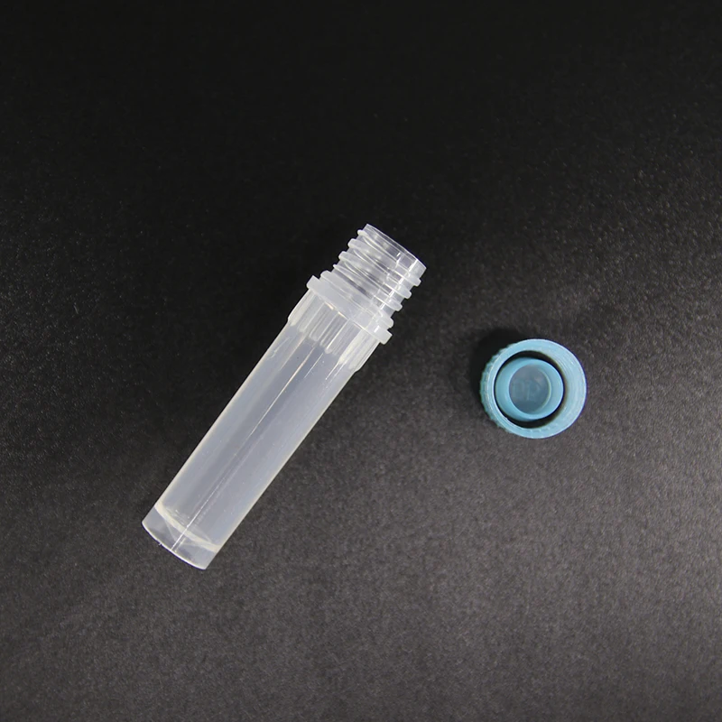 IKEME 500 Pieces 2ml Freezing Cryo Vial Tube Cryovial Plastic Cryogenic Vial Laboratory Cryovials