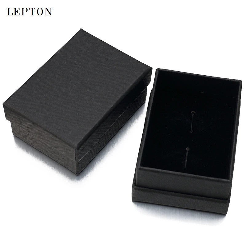 2017 Black Paper Cufflinks Boxes 30 PCS/Lots High Quality Fine lines Black matte paper Jewelry Boxes Cuff links Carrying Case