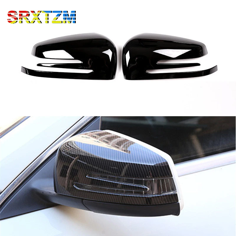 

SRXTZM ABS Carbon fiber For Mercedes Benz C E S A B class W204 W212 GLA GLK CLA CLS Cars Rearview Mirror Trim Decoration Shell