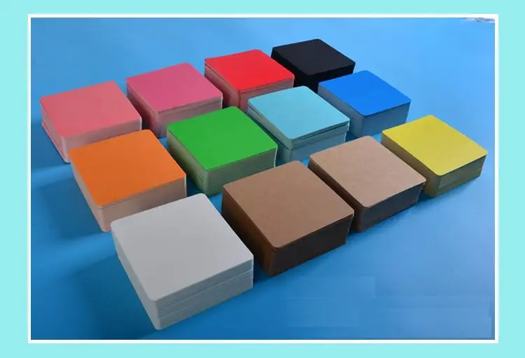 200 PCS Colourful Blank Empty Writing Painting Drawing Diary Notes Memory Cards 5.4X9cm