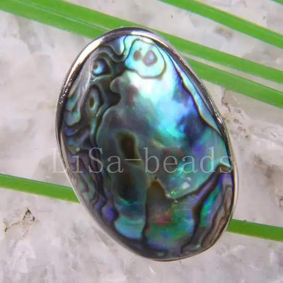 Modna biżuteria Nowa Zelandia Abalone Shell Ring Regulowany Z102