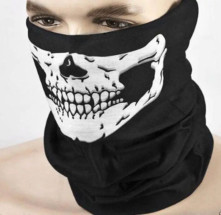 Motorcycle Skull Ghost Face Windproof Mask Outdoor Sports Warm Ski Caps Bicyle Bike Balaclavas Masks Scarf Halloween Mask SN1269