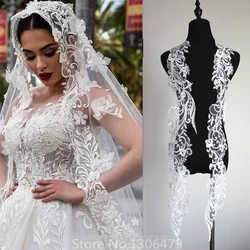 2PCs/pair Sequins Lace Flower Accessories, Handmade DIY Materials, High-grade Wedding Dress Decoration, Large Back Decals,RS1582