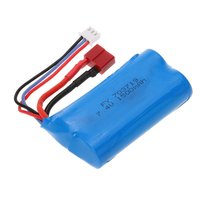 EBOYU 7.4V 1500mAh Li Battery T Plug for FEIYUE FY03 FY01 FY02 Wltoys 12428 12401 12402 12403 12404 12423 JJRC Q130-A/B RC Car