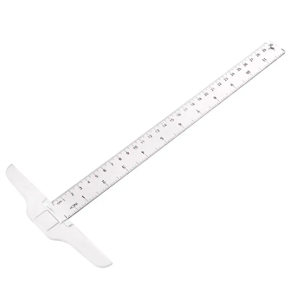 Clear Acrylic T-Square Ruler for Easy Reference While Crafting T-Square Ruler Handtool In Both Inches&Metric Measurement