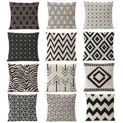 Black Geometric Boho Pillow Cover Bohemia Arrow Cushion Home Decorative Sofa PillowCase