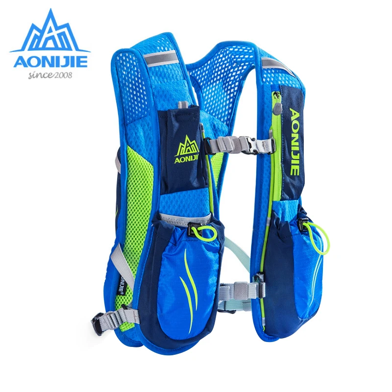 มาราธอนAONIJIE Hydration Pack 5.5Lกลางแจ้งเดินป่าวิ่งกระเป๋าเป้สะพายหลังขี่จักรยานRucksack W/น้ำขวดน้ำ