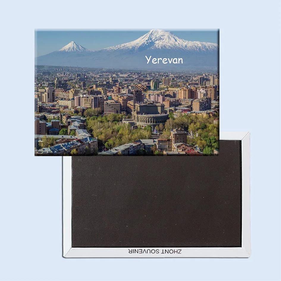 78*54mm Travel Fridge Magnets 21430,Mount_Ararat_and_the_Yerevan_skyline Armenia Tourist Magnets;world scenery tourist area