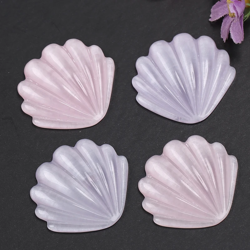 20Pcs 40mm Glitter Shell Charms Flatback Resin Crafts For Necklace Pendant Keychain Earring DIY Making