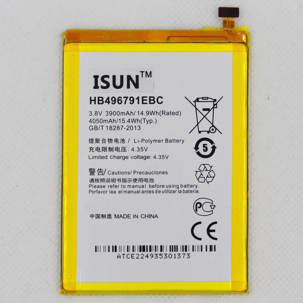 10pcs/lot 100% NEW 3900mAh HB496791EBC battery for huawei Mate U06 Ascend MT1 U06 Mate 2 MT2-L05 MT2-L02 Cell Phone battery